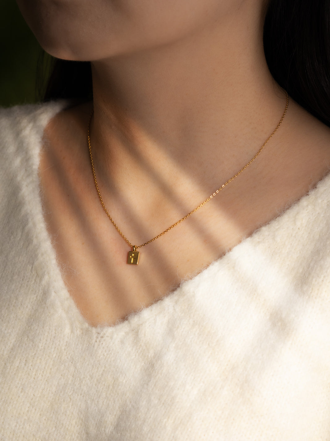 Glory Gold Vermeil Cross Tag Necklace
