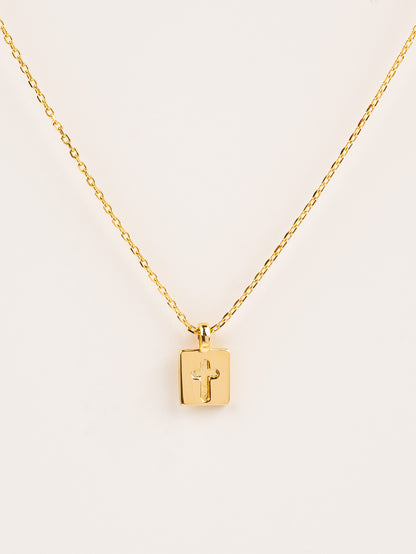 Glory Gold Vermeil Cross Tag Necklace