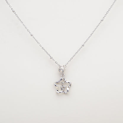 Blessed Sparkle Flower 925 Necklace