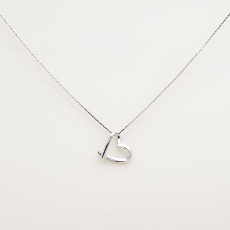 Love Wide Open Heart 925 Silver Necklace