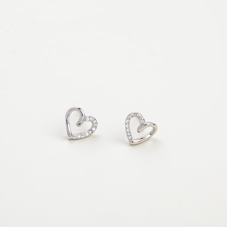 Room for graceGrace CZ Open Heart 925 Silver Earrings