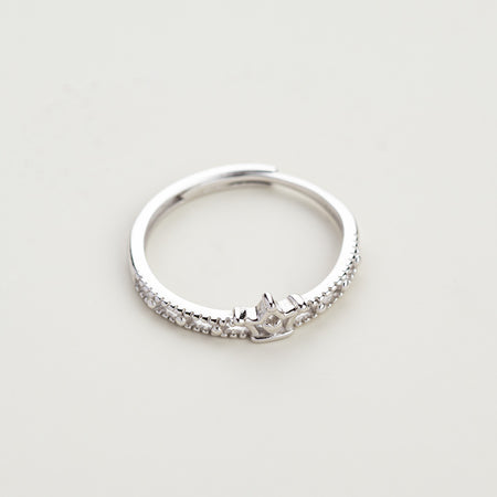 Crowned CZ Crown 925 Silver Ring