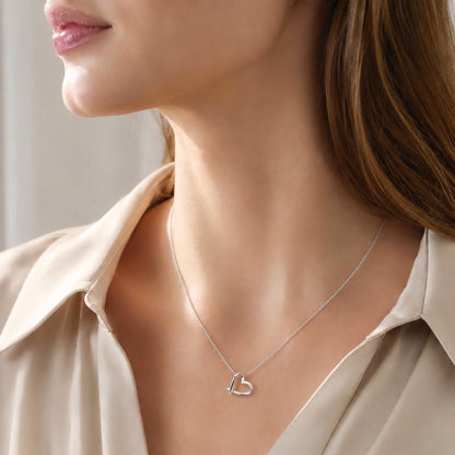 Love Wide Open Heart 925 Silver Necklace