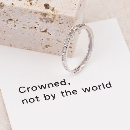 Crowned CZ Crown 925 Silver Ring