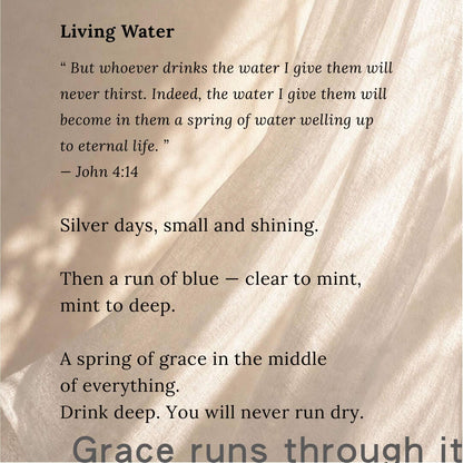 Living Water Aquamarine Cross Bracelet