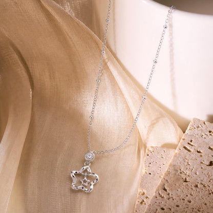 Blessed Sparkle Flower 925 Necklace