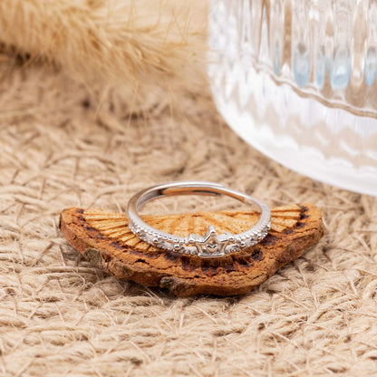 Crowned CZ Crown 925 Silver Ring